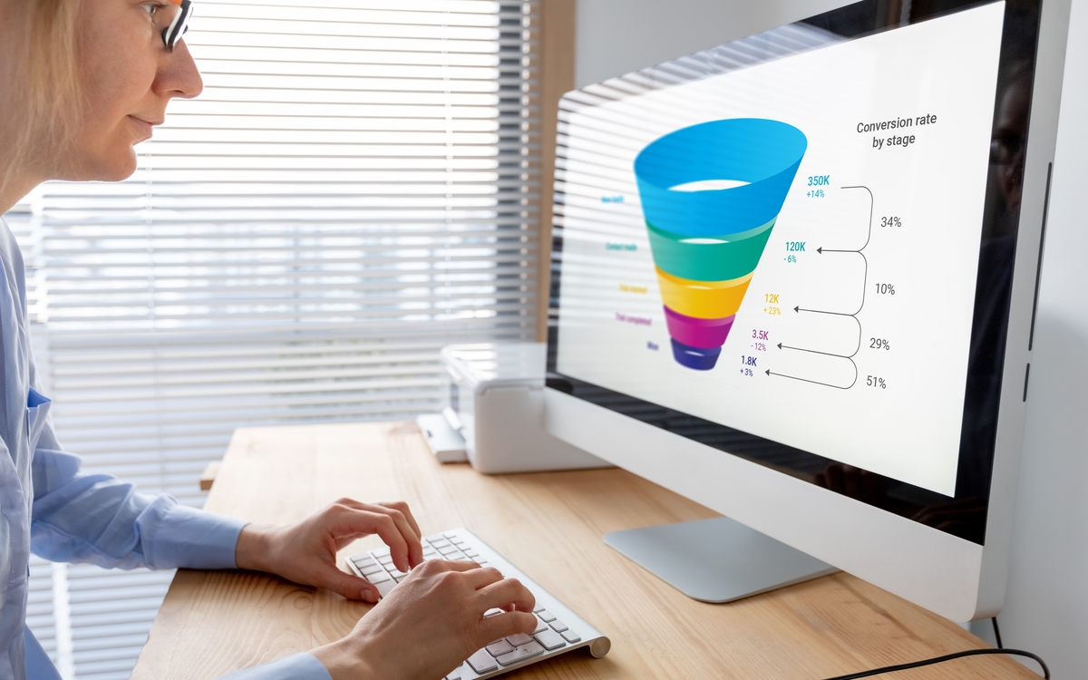 embudo de conversión en Google Analytics